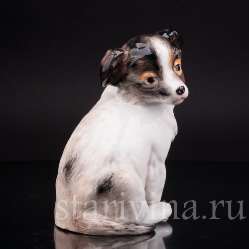 Фигурка собаки из фарфора Щенок, Karl Ens, Германия, 1900 гг.