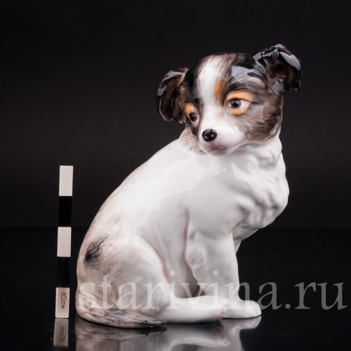 Фигурка собаки из фарфора Щенок, Karl Ens, Германия, 1900 гг.