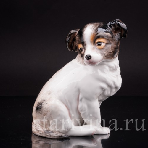 Фигурка собаки из фарфора Щенок, Karl Ens, Германия, 1900 гг.