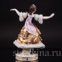 Фарфоровая статуэтка Танцовщица в золотом платье, кружевная, Volkstedt, Германия, до 1935 г.