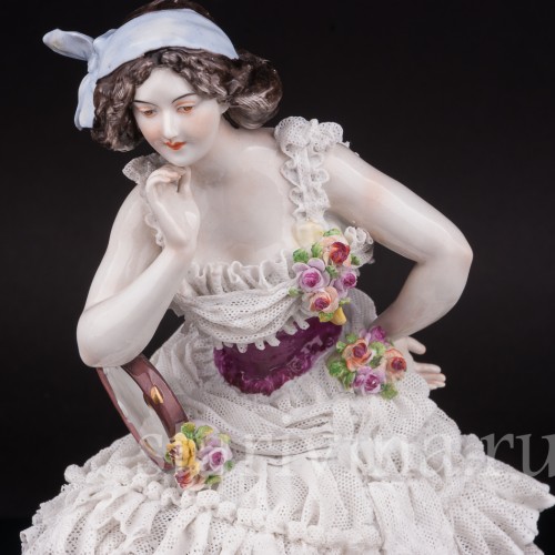 Фарфоровая статуэтка балерины Анна Павлова в роли Китри, Volkstedt, Германия, до 1935 г.