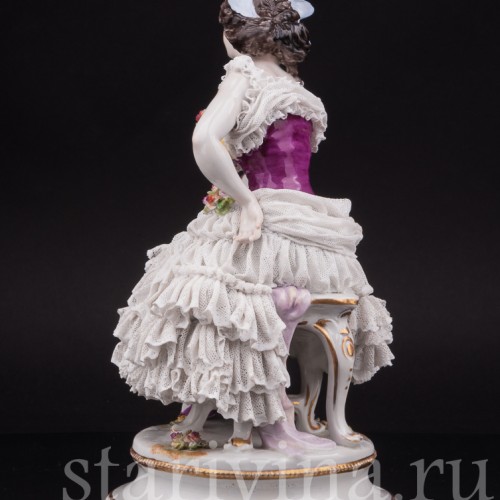 Фарфоровая статуэтка балерины Анна Павлова в роли Китри, Volkstedt, Германия, до 1935 г.