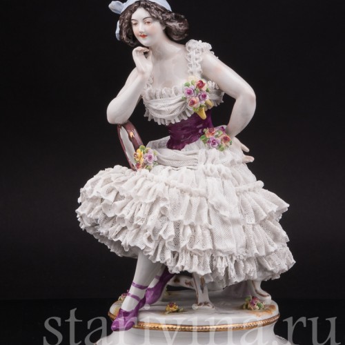 Фарфоровая статуэтка балерины Анна Павлова в роли Китри, Volkstedt, Германия, до 1935 г.