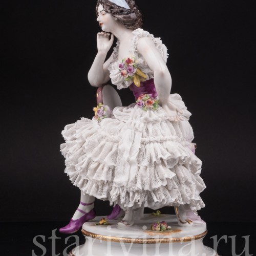 Фарфоровая статуэтка балерины Анна Павлова в роли Китри, Volkstedt, Германия, до 1935 г.