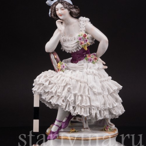 Фарфоровая статуэтка балерины Анна Павлова в роли Китри, Volkstedt, Германия, до 1935 г.