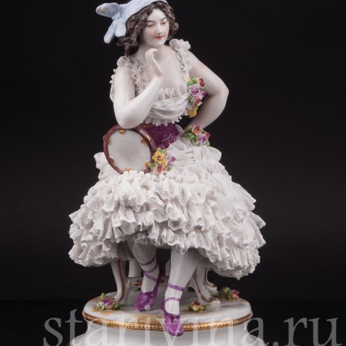 Фарфоровая статуэтка балерины Анна Павлова в роли Китри, Volkstedt, Германия, до 1935 г.
