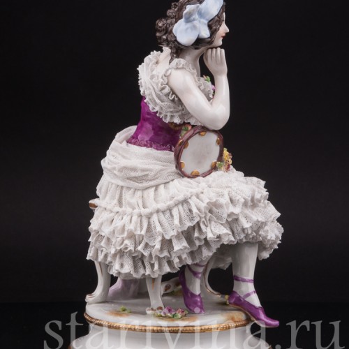 Фарфоровая статуэтка балерины Анна Павлова в роли Китри, Volkstedt, Германия, до 1935 г.