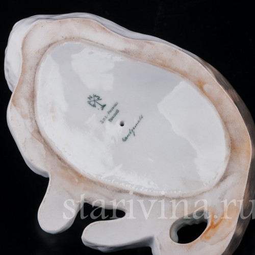 Фигурка из фарфора Отдыхающий кот, Karl Ens, Германия, 1920-30 гг.