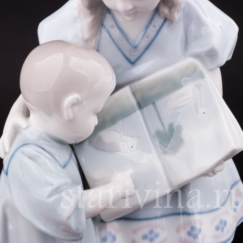 Фарфоровая статуэтка детей "Книжка с картинками", Metzler & Ortloff, Германия, 1890-1945 гг.