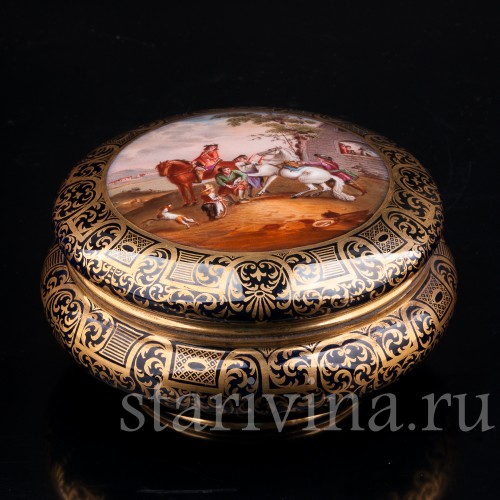 Фарфоровая Шкатулка "Перед охотой", Helena Wolfsohn, Германия, 1881-1949 гг.