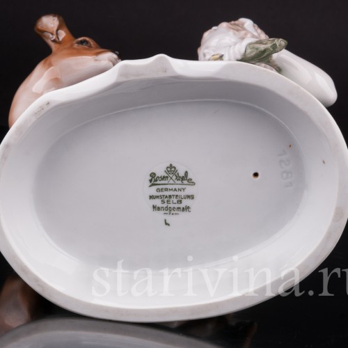 Фарфоровая статуэтка Девушка с ланью, Rosenthal, Германия, 1930-40 гг.