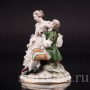 Фигурка из фарфора Влюбленная пара, миниатюра, кружевная, Германия, пер. пол. 20 в.