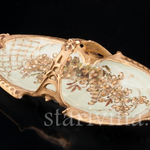 Декоративное фарфоровое Блюдо цветущая ветвь, Wien Teplitz, Австрия, нач. 20 в.