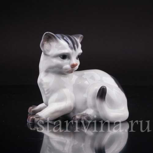 Фигурка из фарфора Котенок Lyngby, Дания, сер. 20 в.
