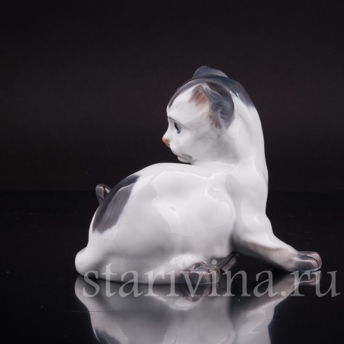 Фигурка из фарфора Котенок Lyngby, Дания, сер. 20 в.