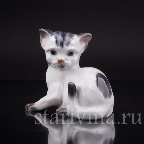 Фигурка из фарфора Котенок Lyngby, Дания, сер. 20 в.