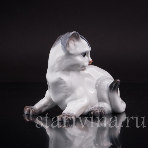 Фигурка из фарфора Котенок Lyngby, Дания, сер. 20 в.