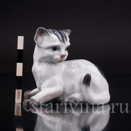 Фигурка из фарфора Котенок Lyngby, Дания, сер. 20 в.