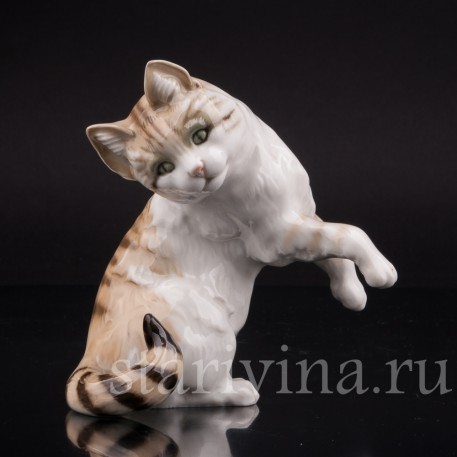 Фигурка из фарфора Рыжий кот, Hutschenreuther, Германия, 1945-49 гг.