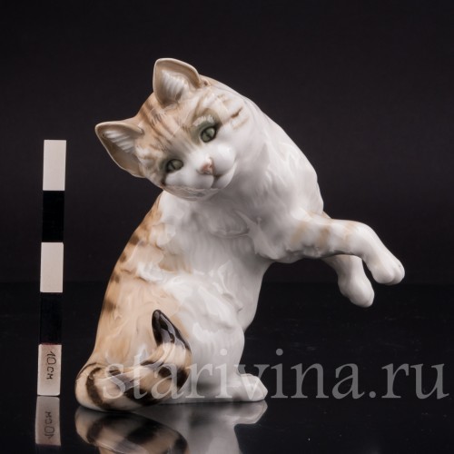 Фигурка из фарфора Рыжий кот, Hutschenreuther, Германия, 1945-49 гг.
