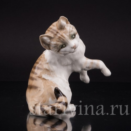 Фигурка из фарфора Рыжий кот, Hutschenreuther, Германия, 1945-49 гг.
