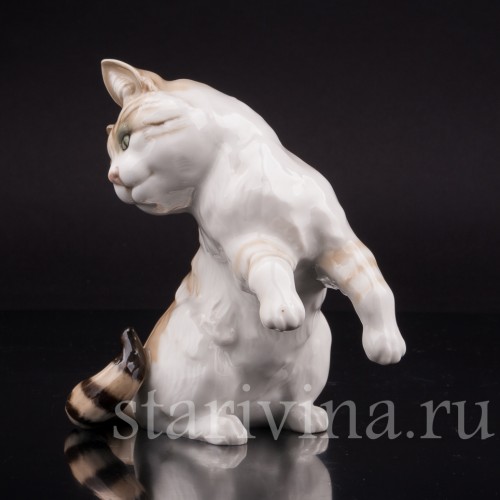 Фигурка из фарфора Рыжий кот, Hutschenreuther, Германия, 1945-49 гг.