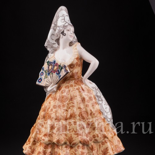 Фаянсовая статуэтка Испанская танцовщица, Goldscheider, Австрия, 1900 гг.