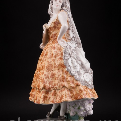 Фаянсовая статуэтка Испанская танцовщица, Goldscheider, Австрия, 1900 гг.