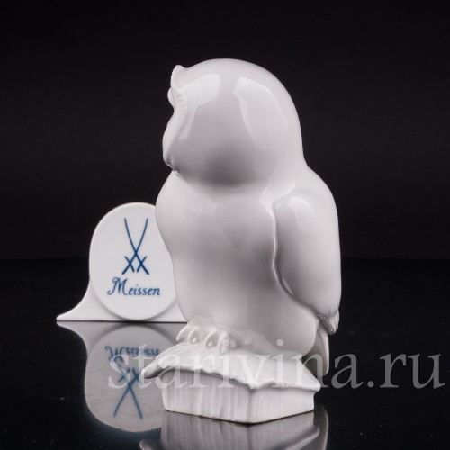 Фигурка птицы из фарфора Сова, Meissen, Германия, 1952 г.