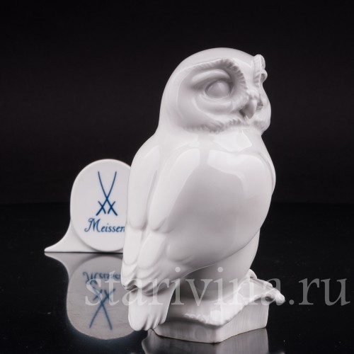 Фигурка птицы из фарфора Сова, Meissen, Германия, 1952 г.