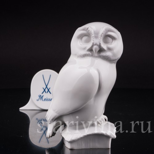 Фигурка птицы из фарфора Сова, Meissen, Германия, 1952 г.