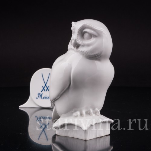 Фигурка птицы из фарфора Сова, Meissen, Германия, 1952 г.