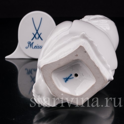 Фигурка птицы из фарфора Сова, Meissen, Германия, 1952 г.