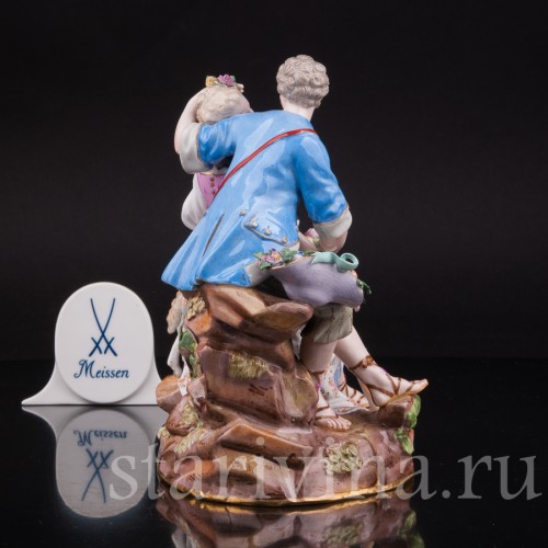 Фарфоровая композиция Пастушки с овечкой, Meissen, Германия, сер. 19 - нач. 20 вв.