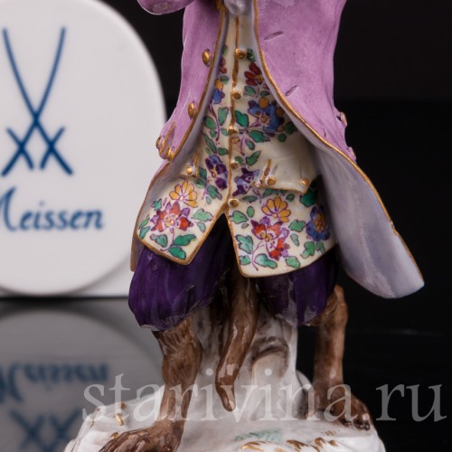 Фарфоровая статуэтка Обезьяна с флейтой, Meissen, Германия, сер. 19 - нач. 20 вв.