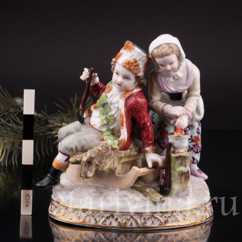 Статуэтка из фарфора Аллегория зимы, Helena Wolfsohn, Германия, 1875-1886 гг.