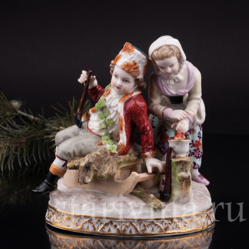 Статуэтка из фарфора Аллегория зимы, Helena Wolfsohn, Германия, 1875-1886 гг.