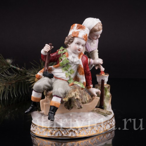 Статуэтка из фарфора Аллегория зимы, Helena Wolfsohn, Германия, 1875-1886 гг.