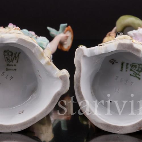 Фарфоровые статуэтки Танцующая пара, E. A. Muller, Германия.