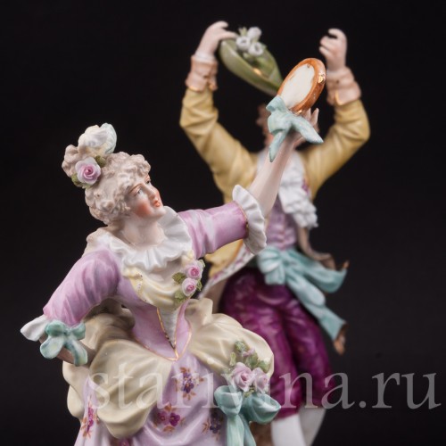 Фарфоровые статуэтки Танцующая пара, E. A. Muller, Германия.