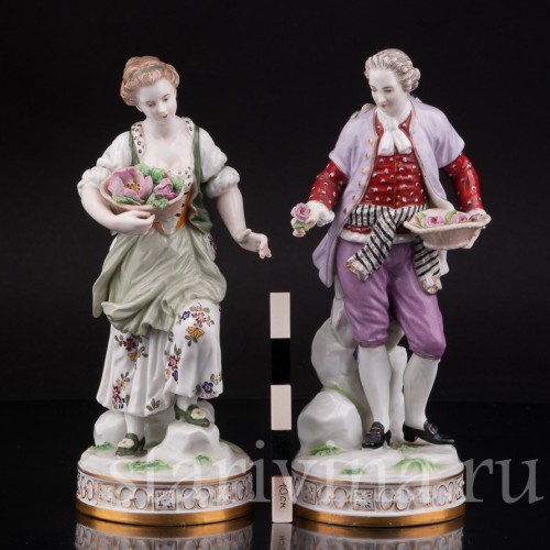 Фарфоровые статуэтки Пара Volkstedt, Германия, кон. 19 - нач. 20 вв.