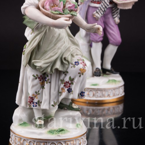 Фарфоровые статуэтки Пара Volkstedt, Германия, кон. 19 - нач. 20 вв.