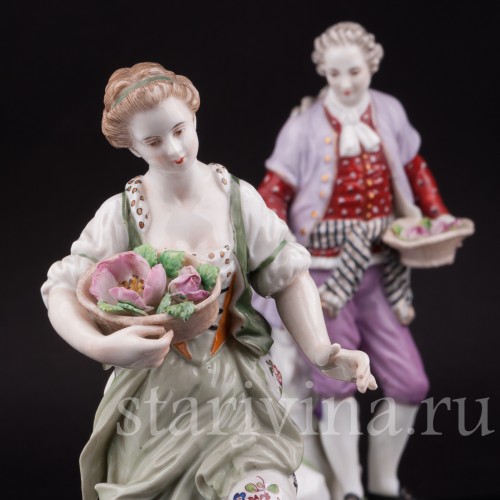Фарфоровые статуэтки Пара Volkstedt, Германия, кон. 19 - нач. 20 вв.