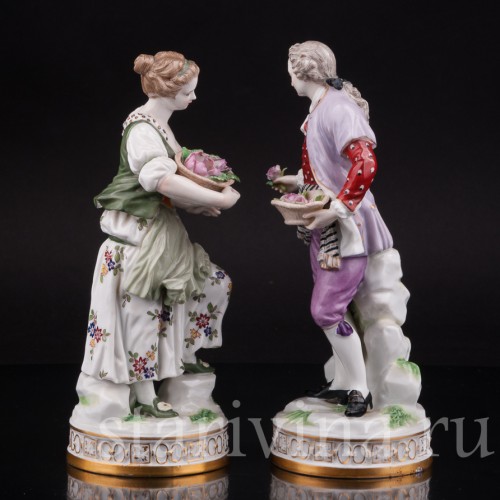 Фарфоровые статуэтки Пара Volkstedt, Германия, кон. 19 - нач. 20 вв.