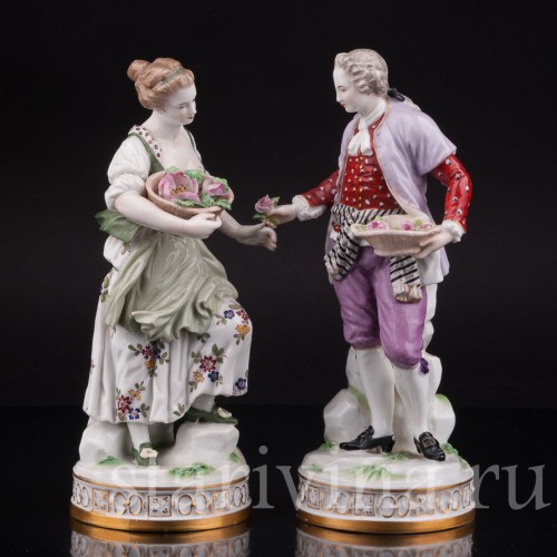 Фарфоровые статуэтки Пара Volkstedt, Германия, кон. 19 - нач. 20 вв.