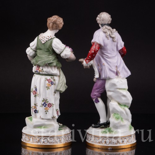 Фарфоровые статуэтки Пара Volkstedt, Германия, кон. 19 - нач. 20 вв.