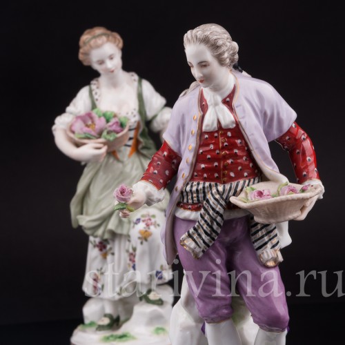 Фарфоровые статуэтки Пара Volkstedt, Германия, кон. 19 - нач. 20 вв.