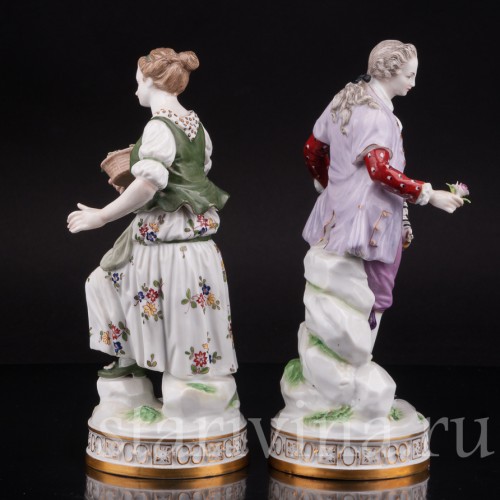 Фарфоровые статуэтки Пара Volkstedt, Германия, кон. 19 - нач. 20 вв.