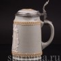 Анткварная пивная кружка Мудрый совет, 1/2 л, Villeroy & Boch, Германия, 1908 г.