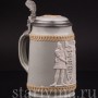 Анткварная пивная кружка Мудрый совет, 1/2 л, Villeroy & Boch, Германия, 1908 г.